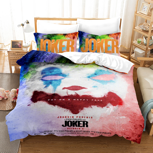 Joker Splatter Paint Bedding - Artistic 4-Piece Collection