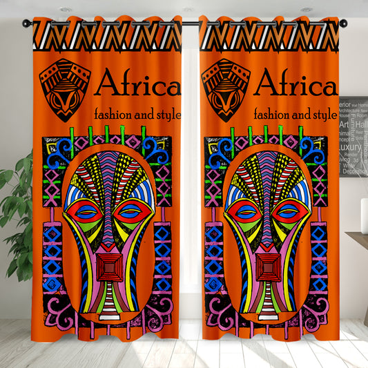 Ösenvorhänge im afrikanischen Stil 3D Afrika Mode und Stil