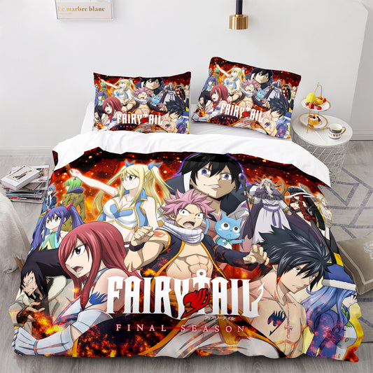 Comforter and bed sheet set Fairy Tail all stars