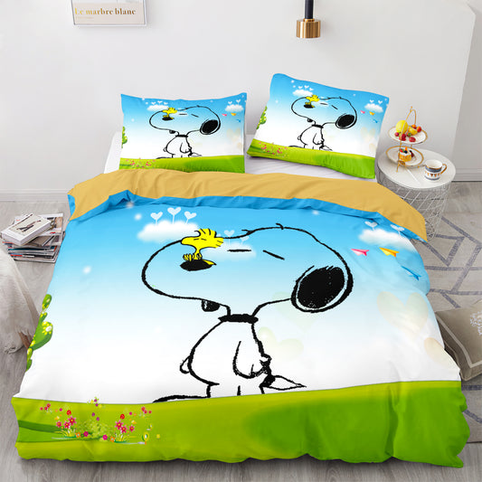 3D printing comforter and bed sheet set Snoopy and Woodstock