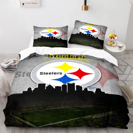 NFL Pittsburgh Steelers Bettdecke und Bettlaken-Set 