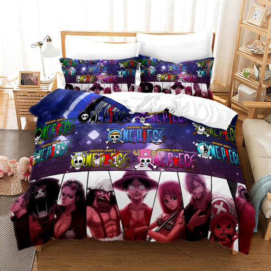 3D Comforter and bed sheet 4pcs set One Piece