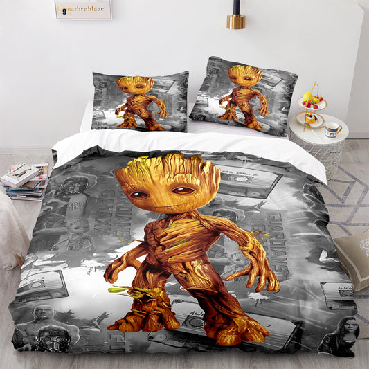 Guardians of the Galaxy little Groot bedding set 3pcs
