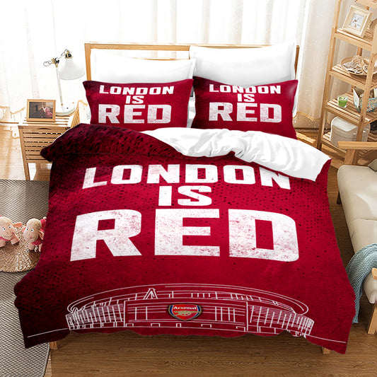 Premier League Arsenal comforter 4pcs set London is RED