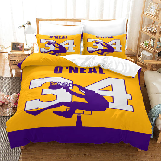 Shaquille O'Neal 34 Queen Size 4 Pcs Comforter And Bed Sheet Set