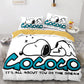3D Snoopy comforter and bed sheet set It's all about you in the dream