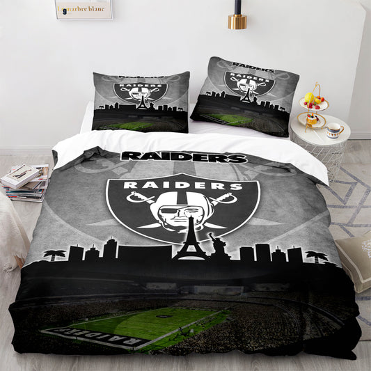 Set aus Bettdecke und Bettlaken der NFL Oakland Raiders 
