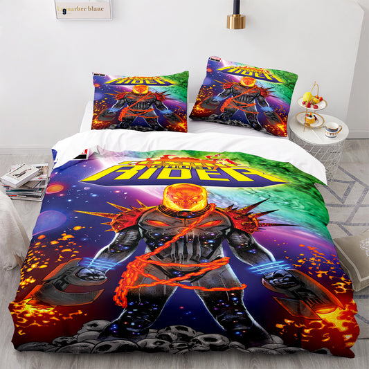 Ghost Rider space fight 3D bedding set 4pcs