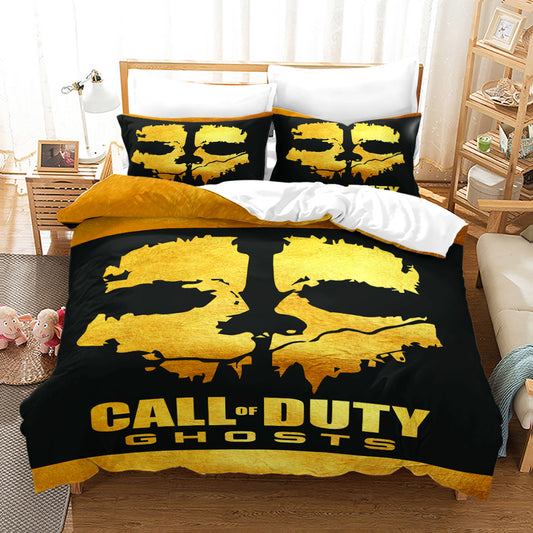 3D comforter and bed sheet set Call of Duty ghosts