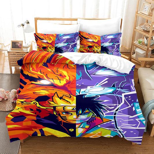NARUTO king size comforter quilt and bed sheet set
