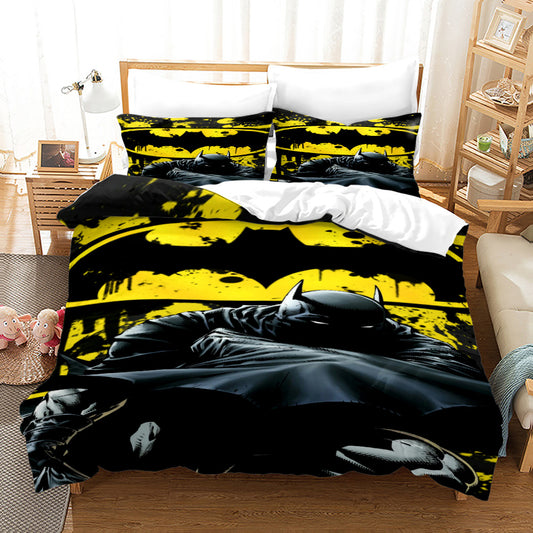 DC Batman Queen Size 4 pcs Comforter And Bedsheet Set