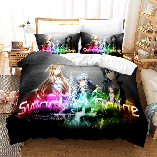 Sword Art Online shining title Comforter and bed sheet set