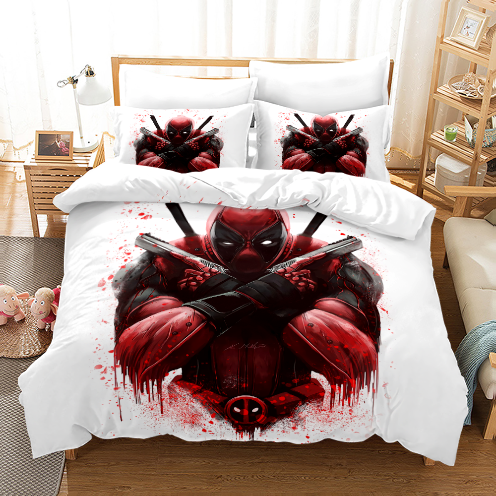 Marvel Deadpool Queen Size 3 Pcs Comforter Set