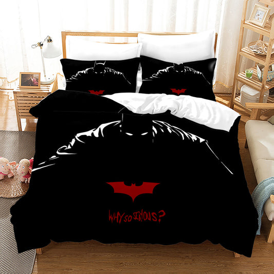 Batman King Size 4 pcs Comforter And Bedsheet Set