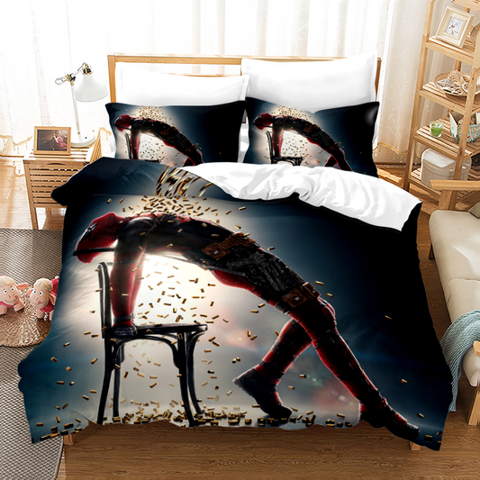 Marvel Deadpool Queen Size Duvet Cover Set