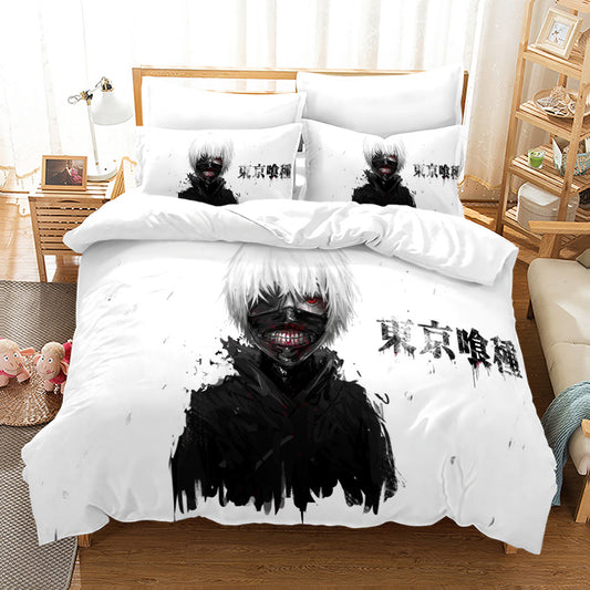 Tokyo Ghoul twin size Comforter and bed sheet set for anime fans