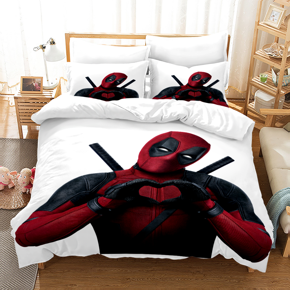 Marvel Deadpool Twin Size 3 Pcs Comforter Set