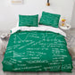 Mathematical formula comforter set GREEN