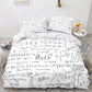 Mathematical Formula Comforter Set WHITE