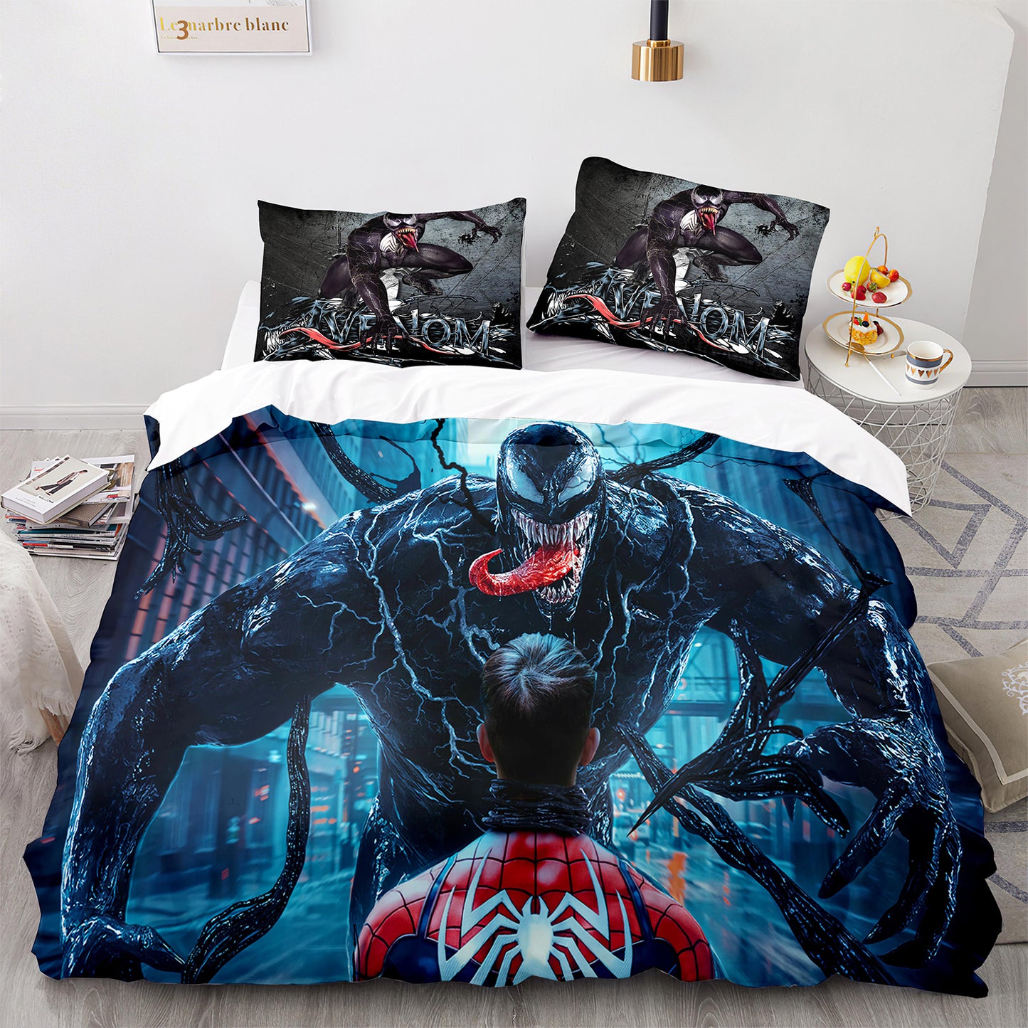 Venom vs spiderman Comforter Set