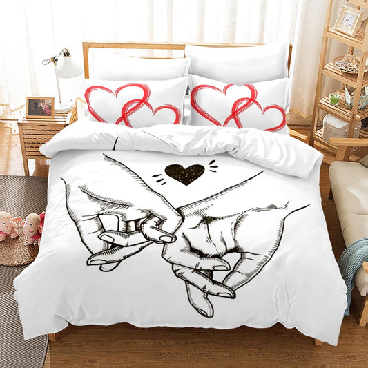 3D bed sheet set for couples lifelong commitment