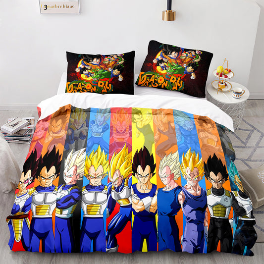 Dragon Ball Vegeta all forms Comforter and bed sheet set