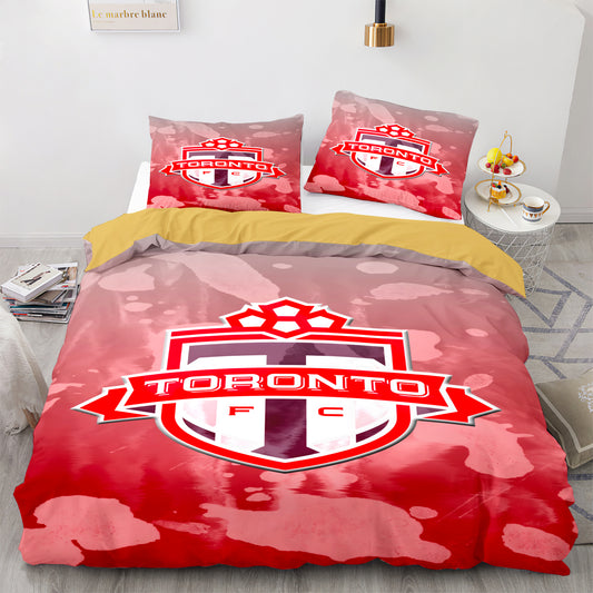MLS Toronto FC Comforter And Bedsheet Set Classic Red