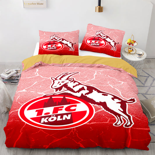 FC Koln Comforter And Bed Sheet Set
