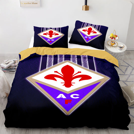 ACF Fiorentina 3-teiliges Bettdecken- und Bettdecken-Set 