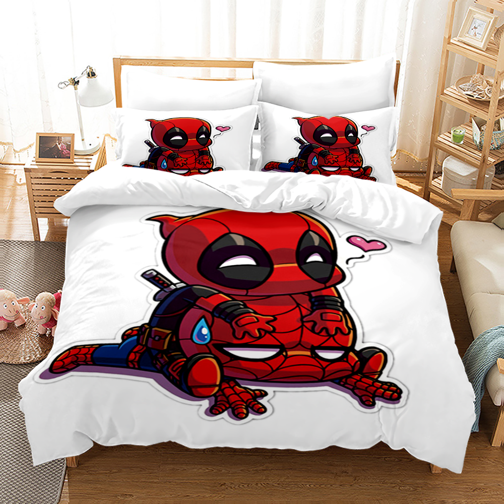 Deadpool Twin Size 3 Pcs Comforter Set For Kids