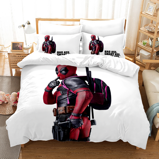 Deadpool Full Size 4 Pcs Comforter And Bed Sheet Set