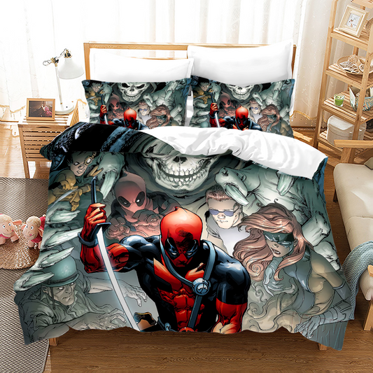 Deadpool Full Size 3 Pcs Comforter Set