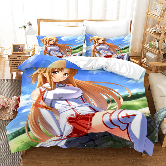 Sword Art Online Yuuki Asuna Comforter and bed sheet set