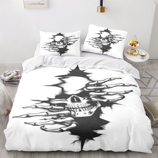 Horror Skeleton comforter and bedsheet set