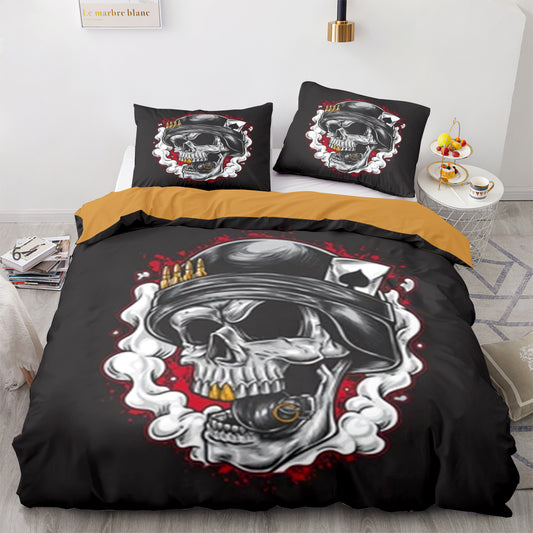 Customized 3D bedding set Skull soldier