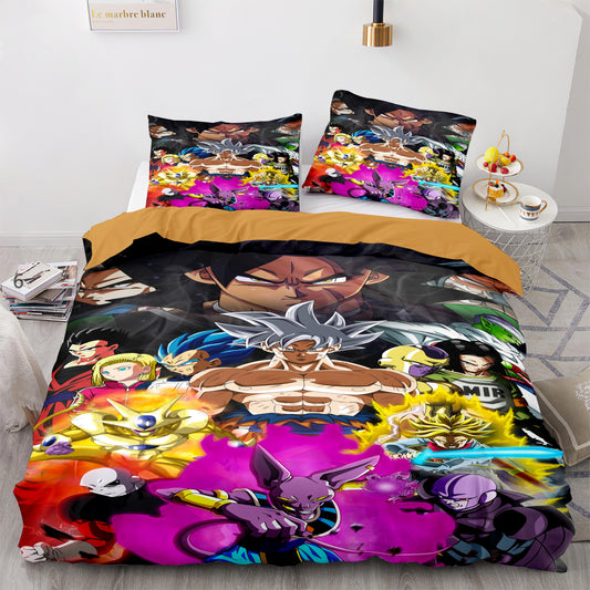 Dragon Ball Super all stars 3D Comforter and bed sheet set