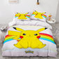 Pokemon 3D bed sheet set Pikachu