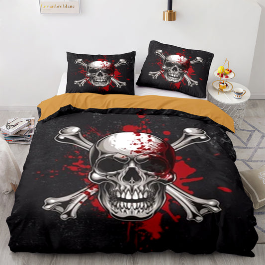 Pirate skull mark 3D comforter set 4pcs