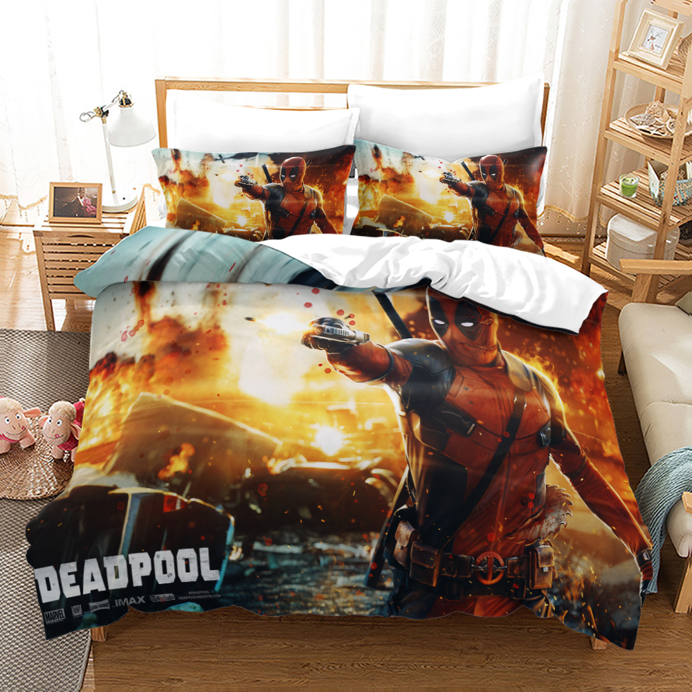 Superhero Deadpool Full Size Bedding Set