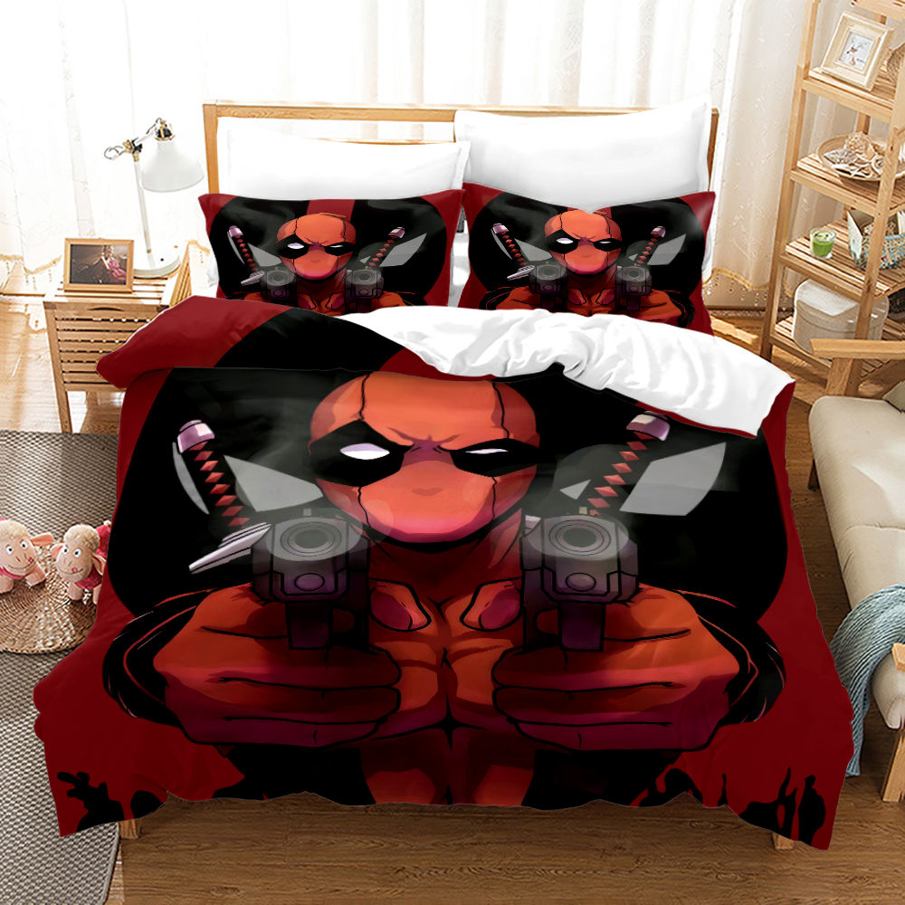 Superhero Deadpool Full Size 3 Pcs Comforter Set