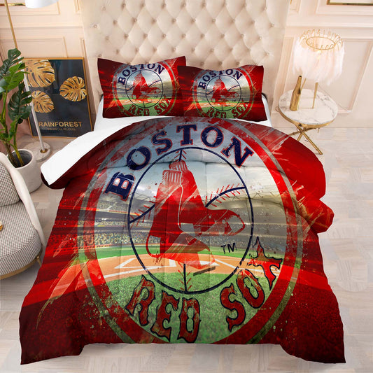 MLB Boston Red Sox Comforter Set For Fans
