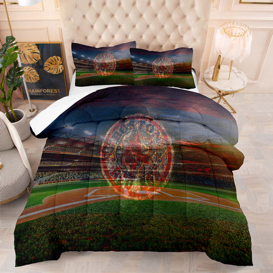 Boston Red Sox Comforter And Bedsheet Set