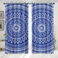3D bohemian drapes blue mandala