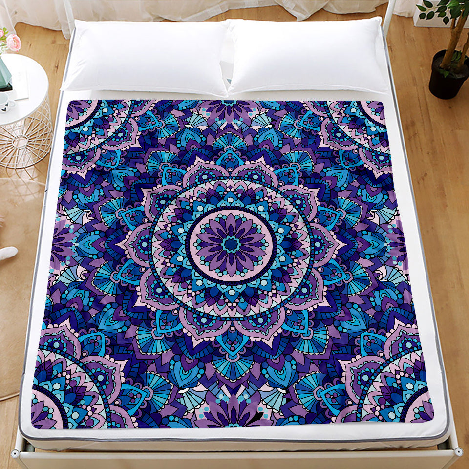 Bohemian style 3d flannel fleece blanket