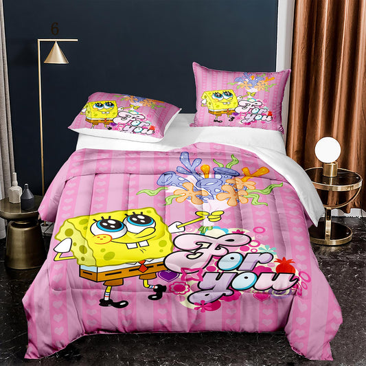 3D bedding set with quilt SpongeBob SquarePants for you