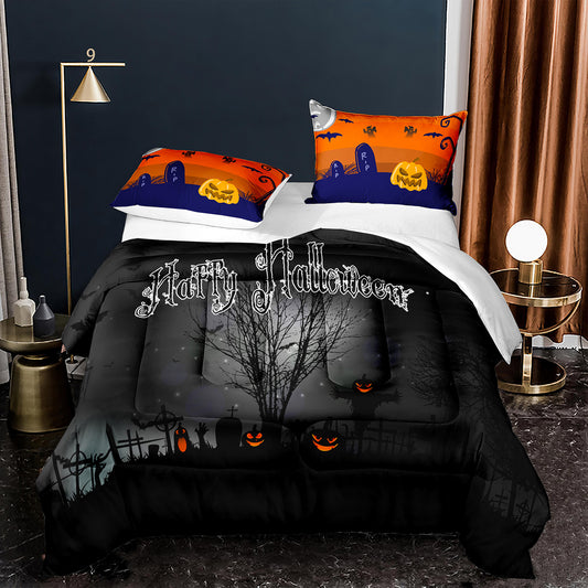 Happy Halloween 3D Comforter And Bed Sheet Set