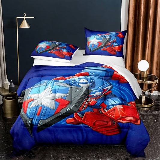 Mech strike Captain America Comforter Set mech strike1019