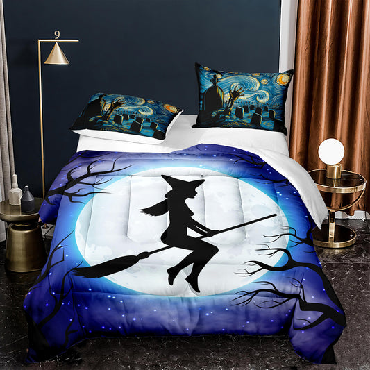 Halloween Witch 3D Comforter 3Pcs set