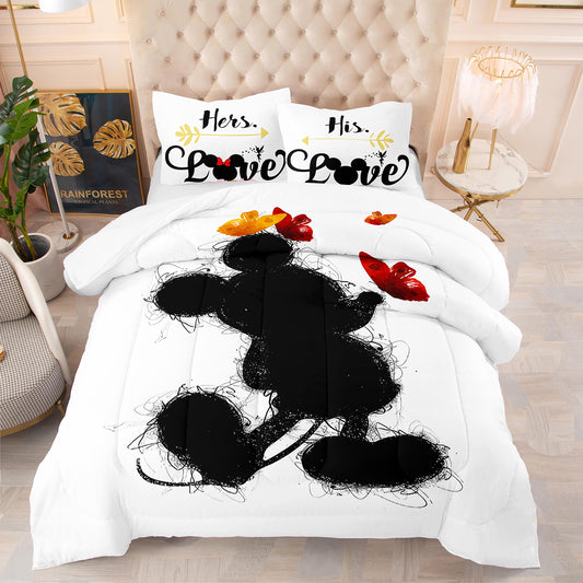 Micky mouse bed sheet comforter set micky mouse and butterfly
