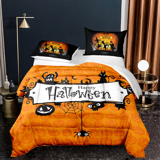 Halloween Funny King Size 3pcs Bedding Set